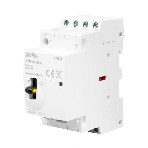 Stycznik modułowy ze sterowaniem r ręcznym, instalacyjny 25A 4xNO 230V AC TYP: STM-25-40/S ZAMEL - 1[125].jpg